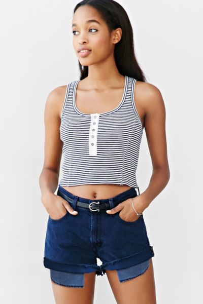 BDG Henley Cropped Top | Urban Outfitters