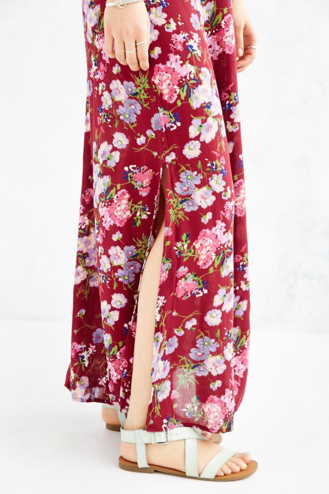 BOG Collective Deep Racerback Floral Maxi Dress #4