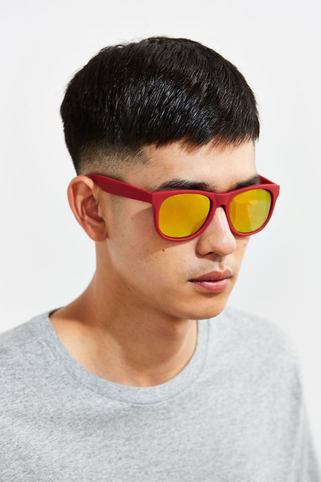 Lunettes de soleil carrées en caoutchouc mat #1