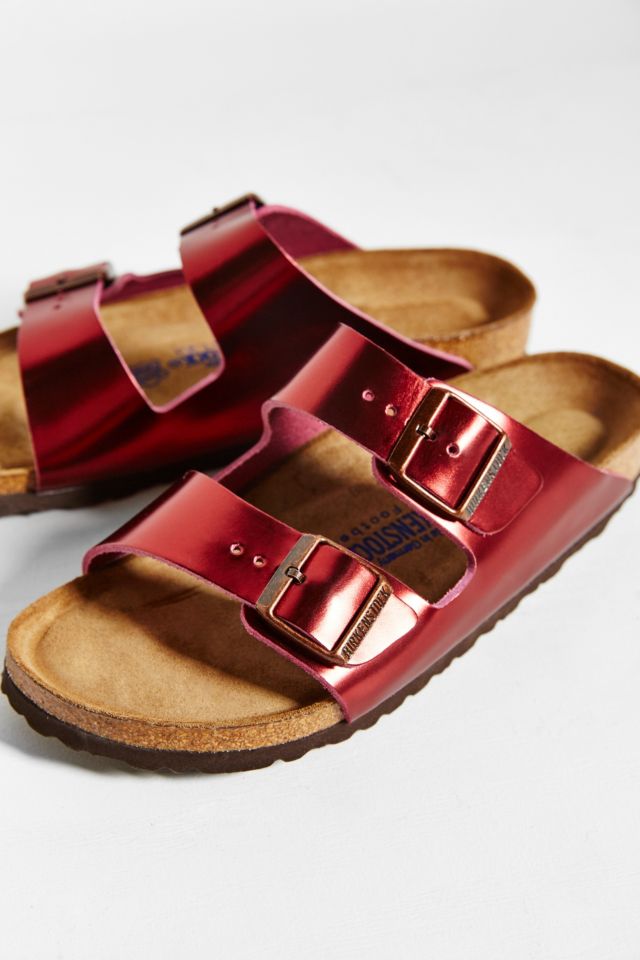 Red store metallic birkenstocks