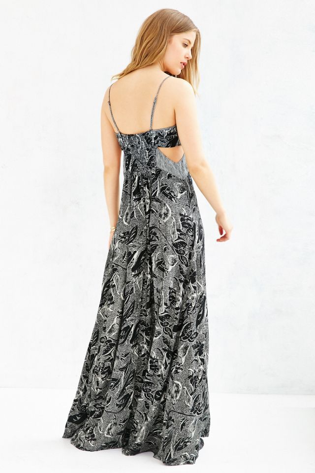 edikted sheer mesh & lace patchwork maxi dress ECOTE Sheer Mesh Full Length Dress with Lace Appliqué Sleeves and Bust –  The Thrifty Hippy