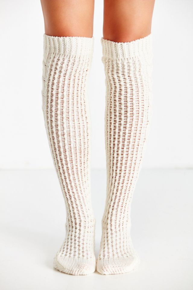 Oversized Cable Chunky Over-The-Knee Sock #1