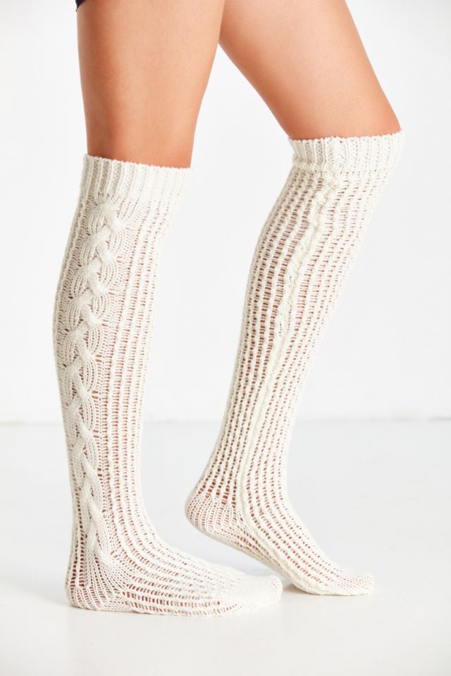 Oversized Cable Chunky Over-The-Knee Sock #2