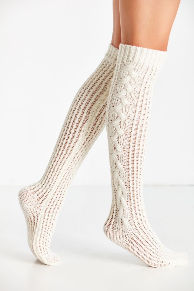 Oversized Cable Chunky Over-The-Knee Sock #3