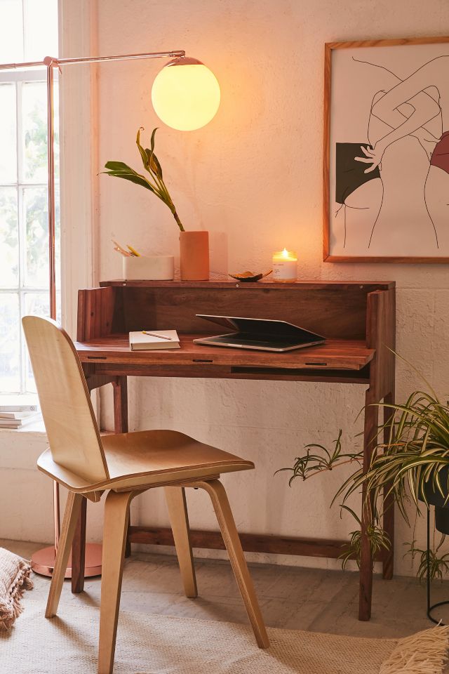 Mid-Century Fold Out Desk  Fold out desk, Desks for small spaces, Home  decor bedroom