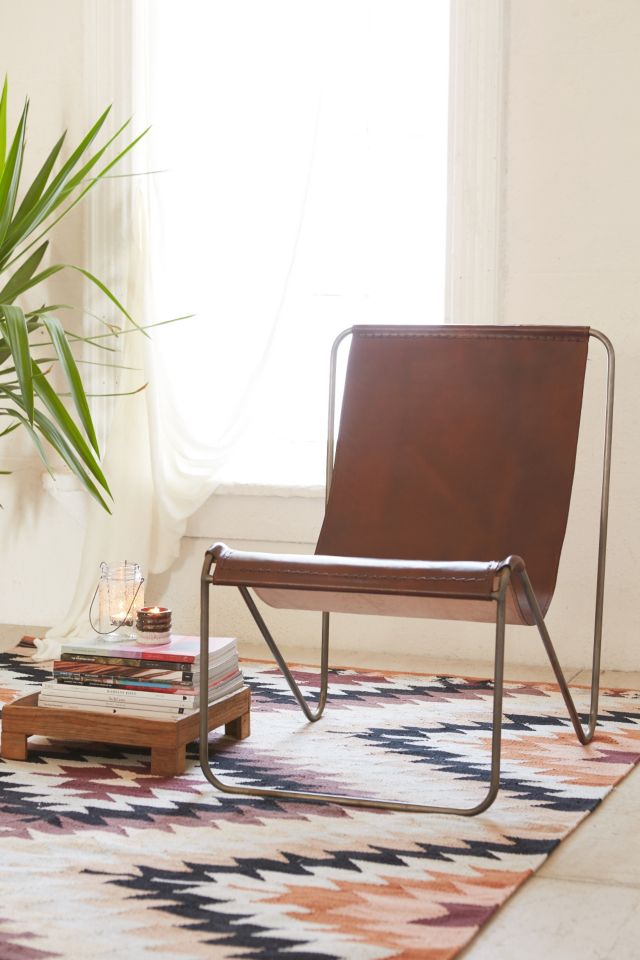 Maddox leather sling 2025 chair