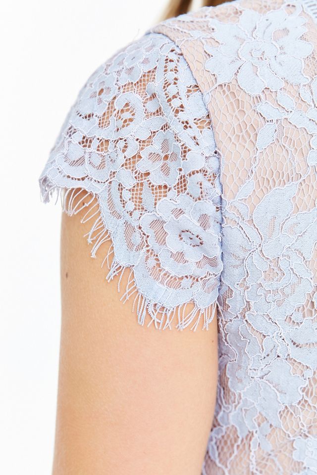 red lace strap dress Short Sweetheart Lace Party Dress with Corset Ivory / 2