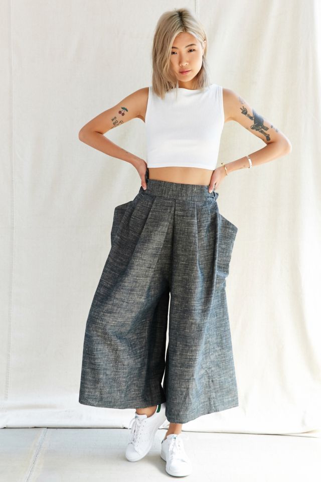 Linen on sale gaucho pants