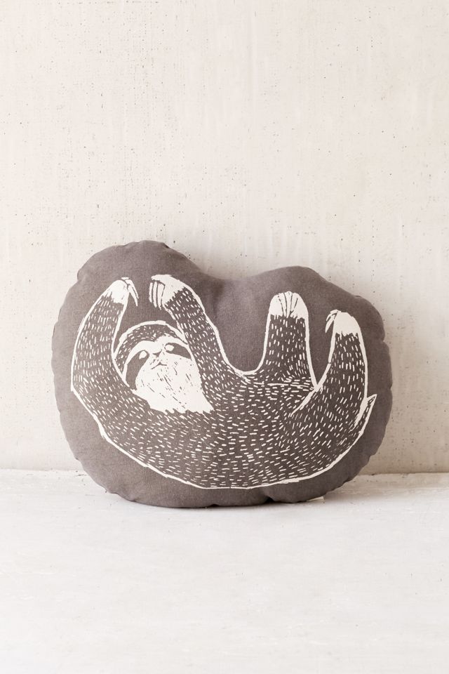 Plum & Bow Woodblock Sloth Pillow Urban Outfitters
