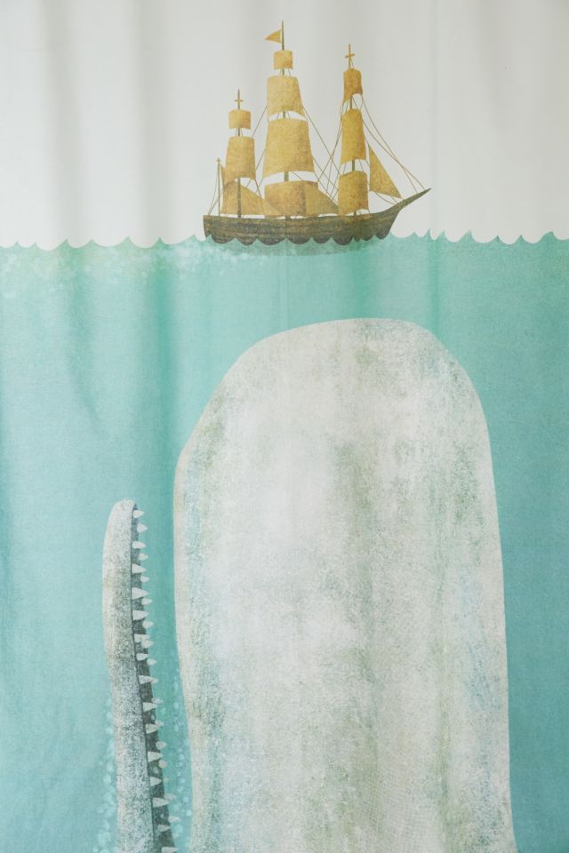 Terry Fan The Whale Shower Curtain #1