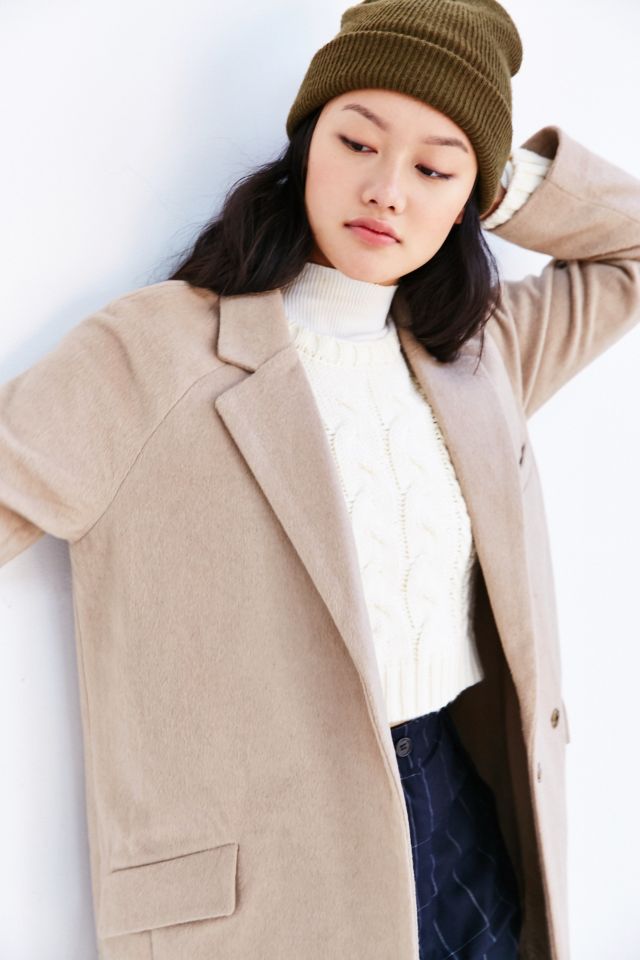 Native Youth Longline Brushed Coat #1
