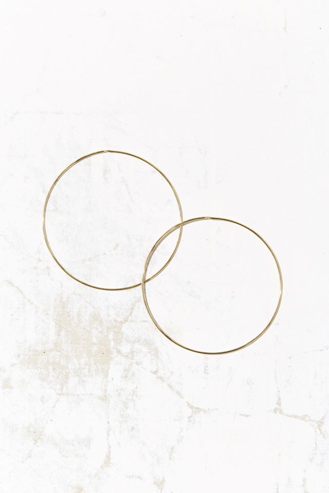 Sterling Silver + 18k Gold Plated Rachel Large Hoop Earring #1