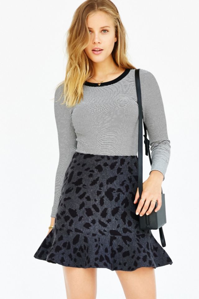 J.O.A. Leopard Flounce Skirt | Urban Outfitters