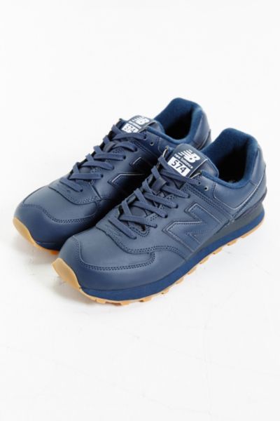 new balance 574 navy blue leather