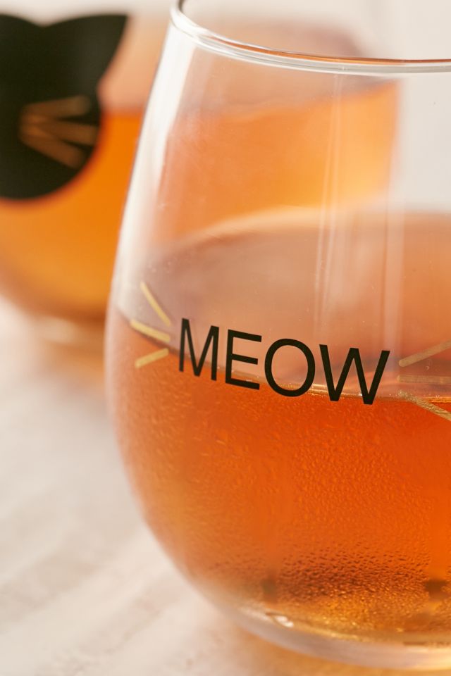 Meow Stemless Wine Glass - Set Of 2 #2