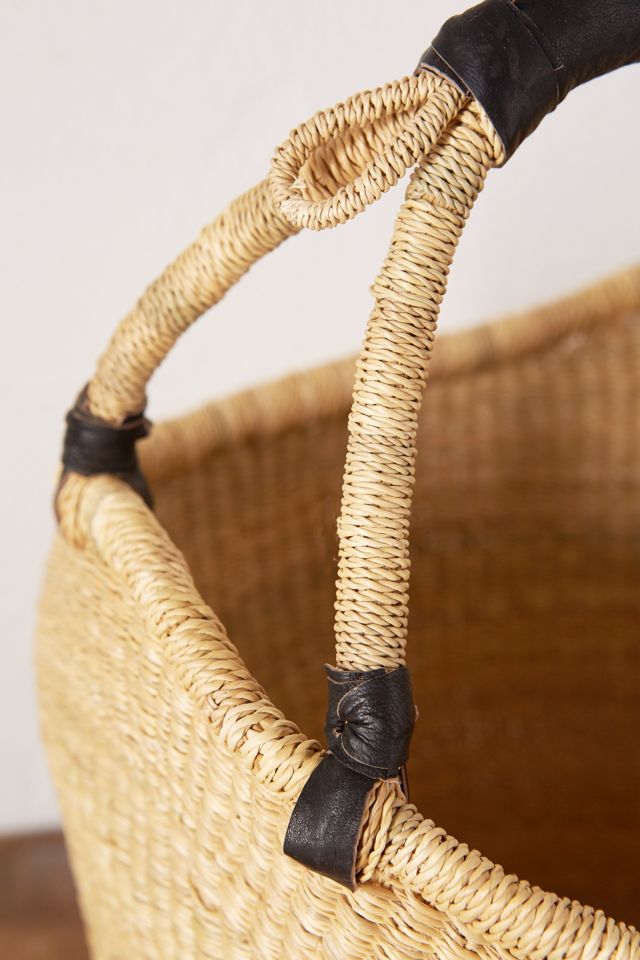 Vintage Tan Woven Basket | Urban Outfitters Canada