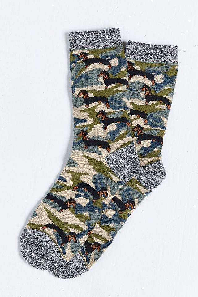 Camo Dachshund Sock | Urban Outfitters Canada