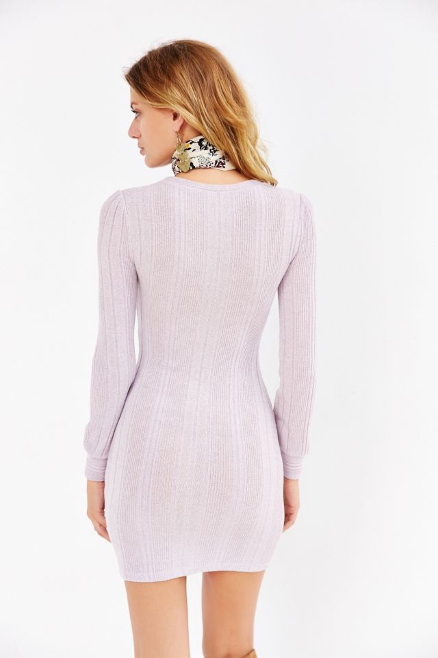 Mini robe blouson lilas en tricot Kimchi Blue #4