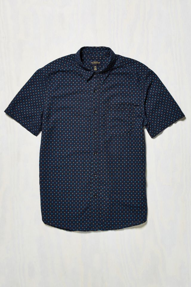 Chemise boutonnée à manches courtes avec pois et losanges CPO #1
