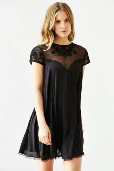 sandro green lace dress