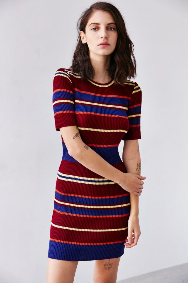 Robe-chandail à rayures bariolées BDG #1
