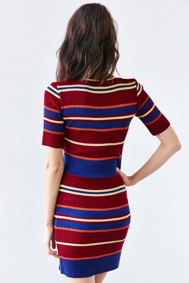 Robe-chandail à rayures bariolées BDG #3