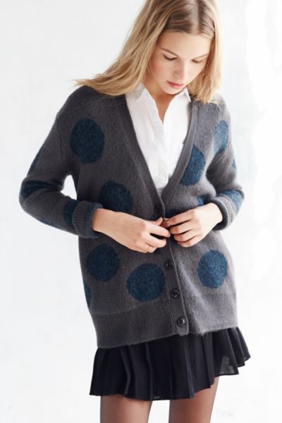 Silence + Noise Polka Dot Cardigan