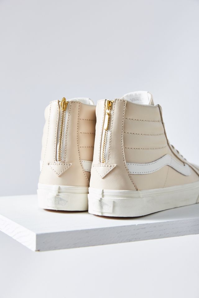 Betekenis troon restjes Vans Cream Leather Sk8-Hi Slim Sneaker | Urban Outfitters