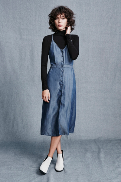 white christmas dresses Denim Cutout Bodycon Dress – MODALIER main image 1