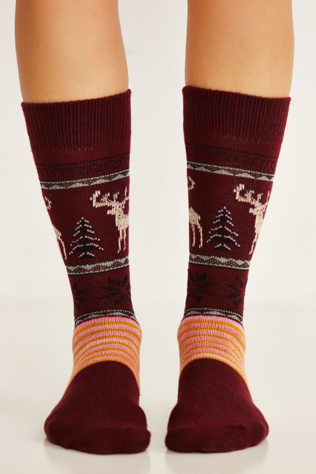 Reindeer Intarsia Boot Sock #2