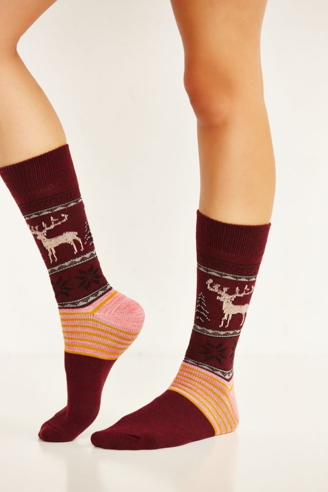Reindeer Intarsia Boot Sock #3