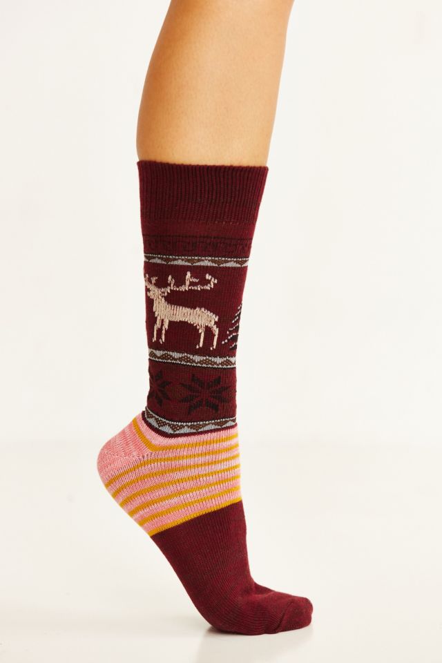 Reindeer Intarsia Boot Sock #4
