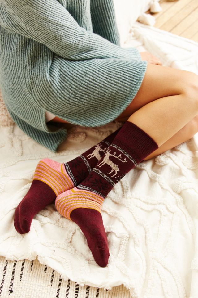 Reindeer Intarsia Boot Sock #5