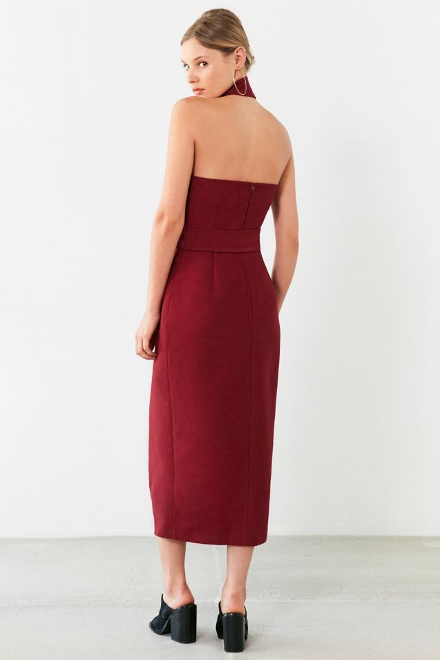 cmeo collective red dress C/meo Collective Comes Waves Dress