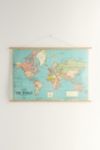 Hanging World Map Art Print | Urban Outfitters