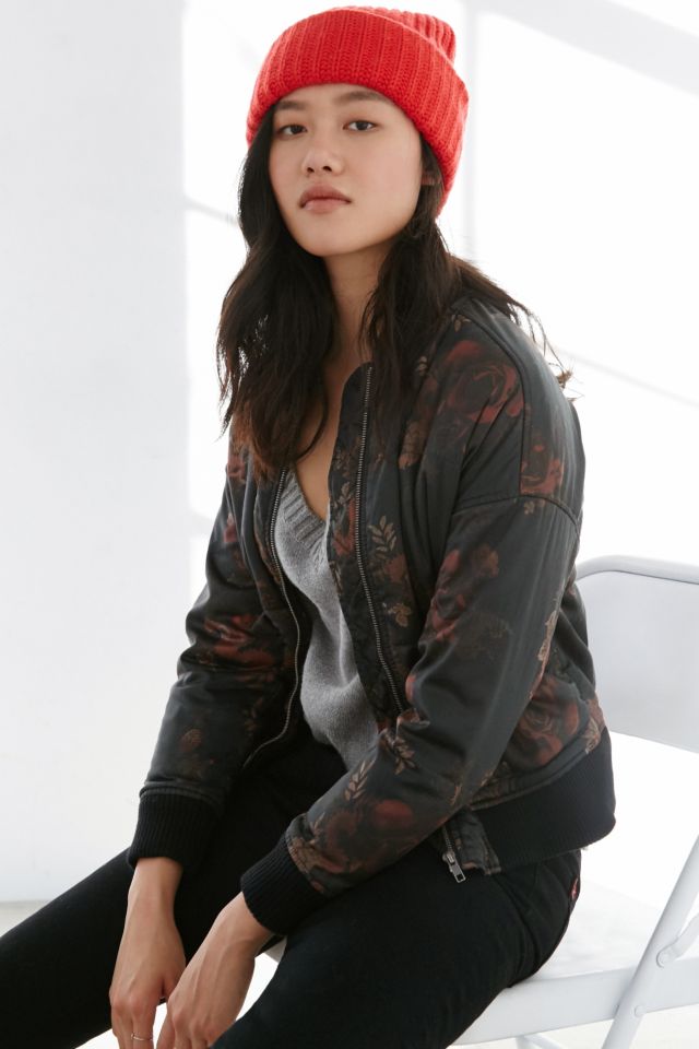 Silence + Noise Floral Utility Bomber Jacket