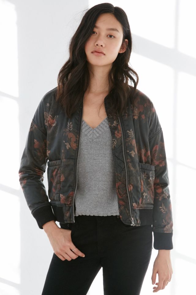 Silence + Noise Floral Utility Bomber Jacket #1