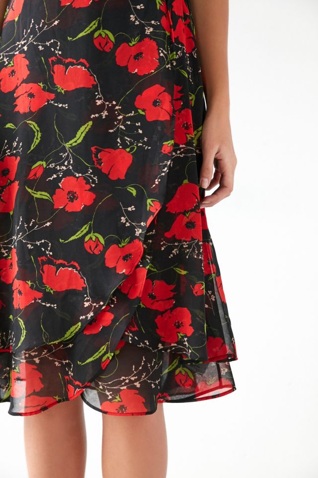 Kimchi Blue Floral Ruffle Wrap Midi Dress #5