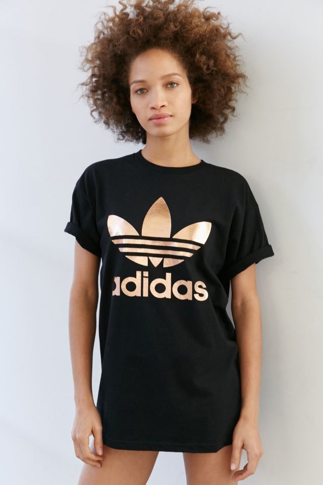 Adidas logo best sale shirt rose gold