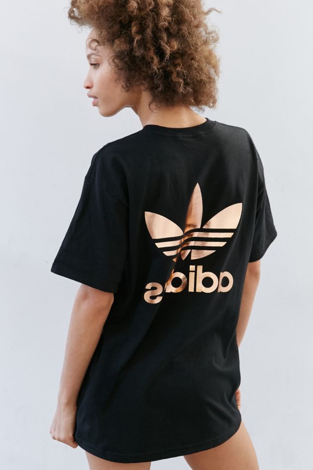 Adidas logo best sale shirt rose gold