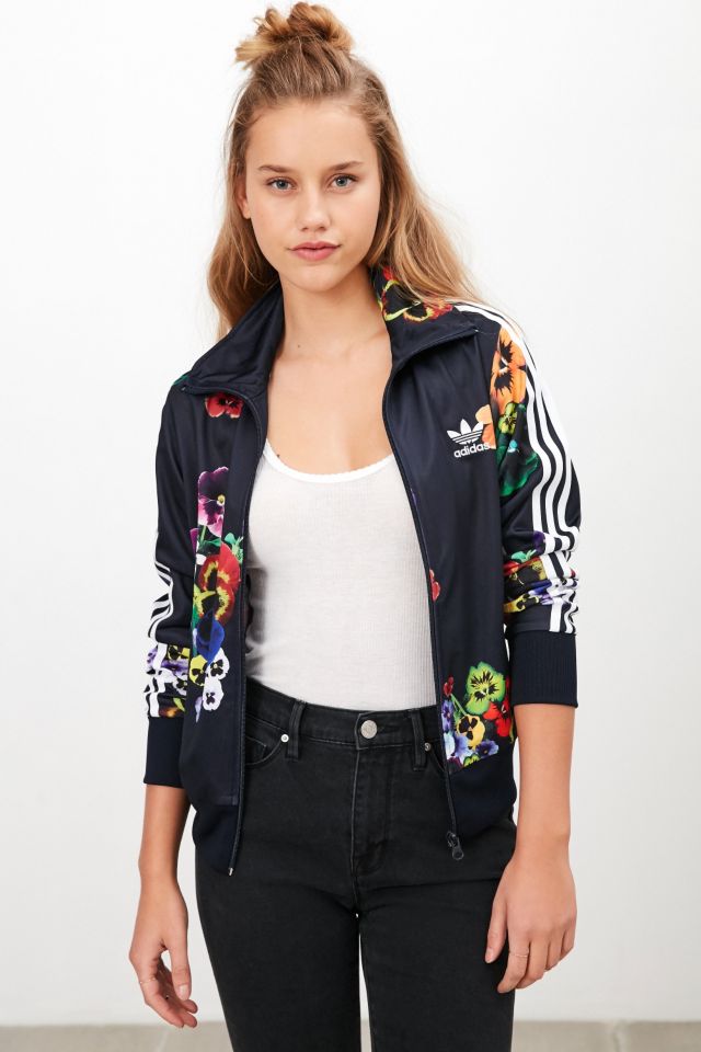 Adidas floral track jacket on sale