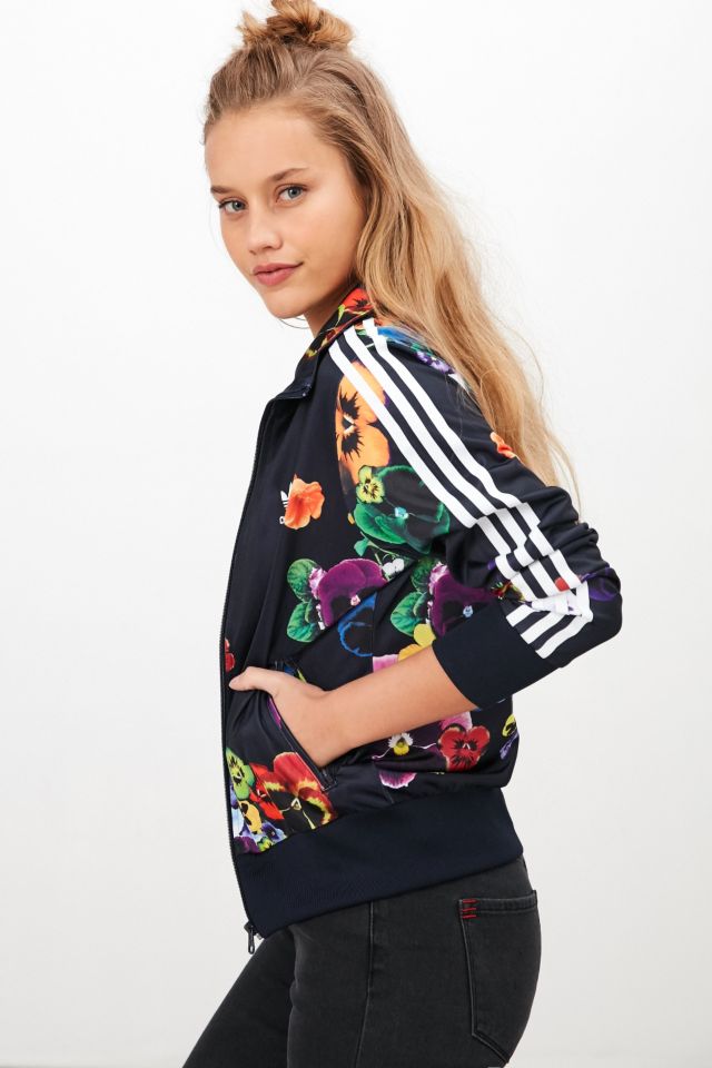 adidas Flower Firebird Track Jacket - Black