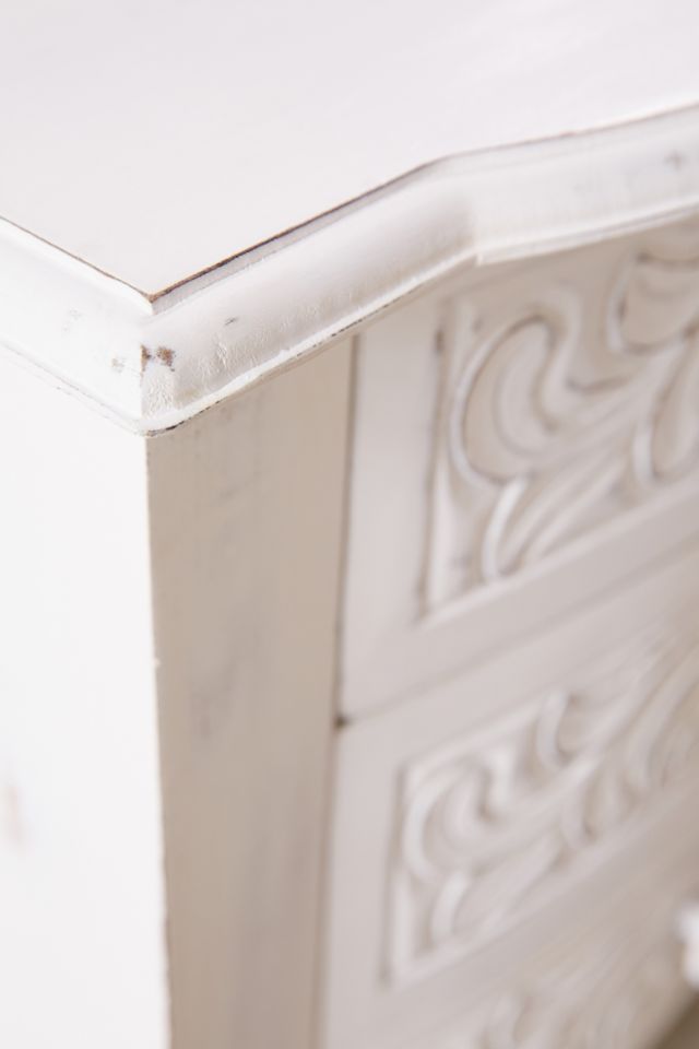Riya Carved Wood Nightstand #4