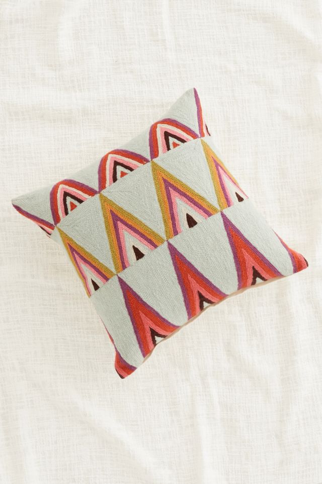 Assembly Home Mifflo Crewel Triangle Pillow #1