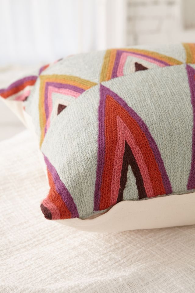 Assembly Home Mifflo Crewel Triangle Pillow #2