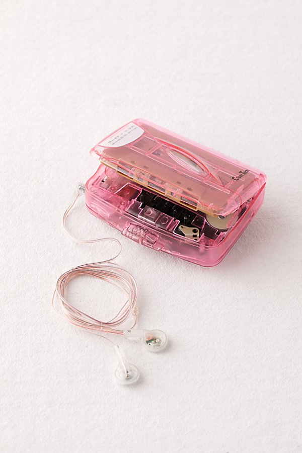 Urban Outfitters Clear Pink Cassette Player In Pink At