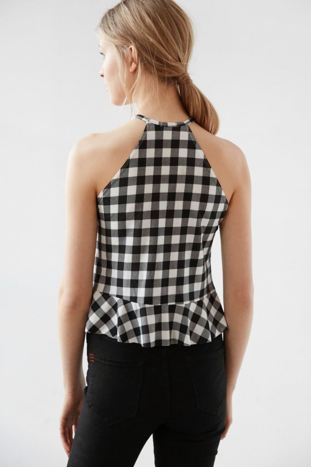 Kimchi Blue Gingham Peplum Tank Top #2
