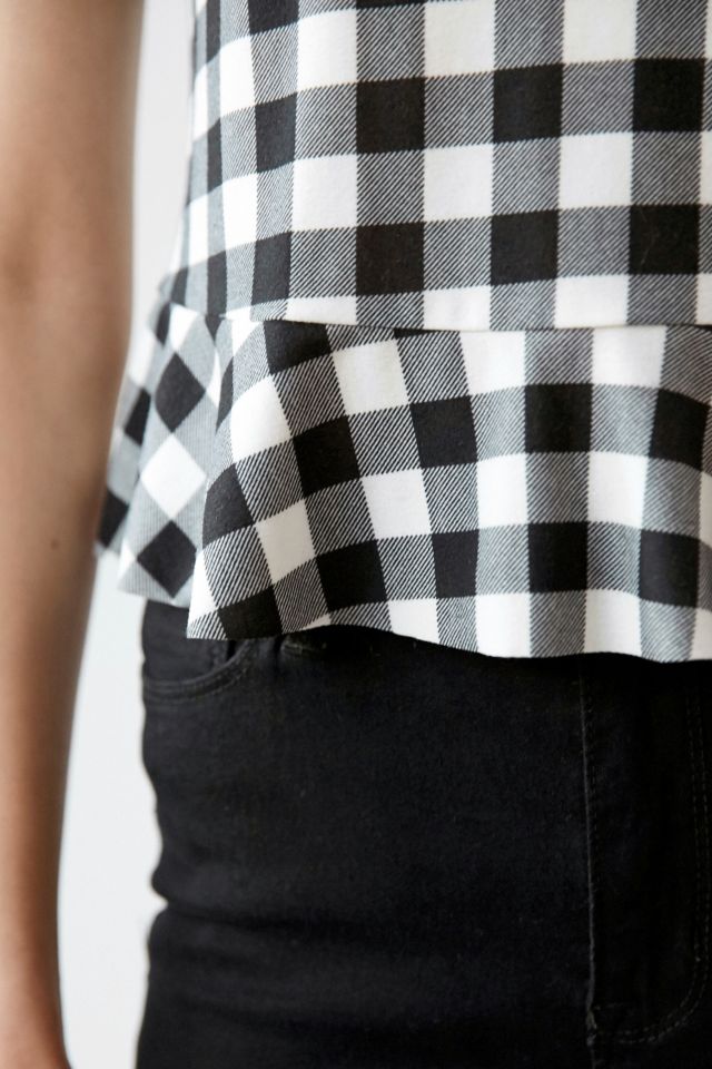 Kimchi Blue Gingham Peplum Tank Top #3