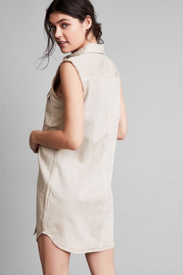 Calvin Klein For UO Khaki Sleeveless Shirt Dress #3