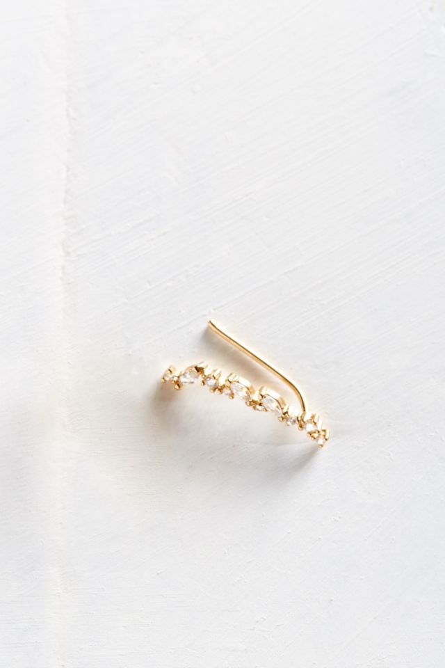 Tiny Love Rhinestone Ear Climber Earring #1
